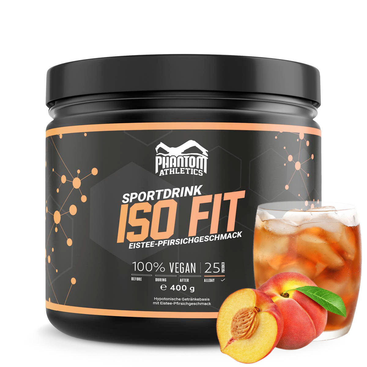 Das Phantom ISO FIT Nahrungsergänzungsmittel versorgt dich im Kampfsporttraining mit Allem was du benötigst. Jetzt mit leckerem Eistee-Pfirsich Geschmack.