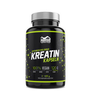 Phantom Kreatin Hydrochlorid für Kampfsportler in praktischer Kapselform.