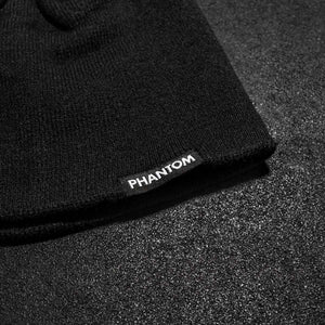 Phantom Athletics Beanie Vantage Black, ideal für kalte Trainingstage und Freizeit. Funktionales Design kombiniert Wärme, Komfort und einen sportlichen Look.