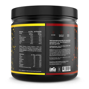 Phantom EAA - Essentielle Aminosäuren mit Cola Zitronen Geschmack. Für eine optimale Versorgung im Kampfsport mit hochwertigen Inhaltsstoffen.