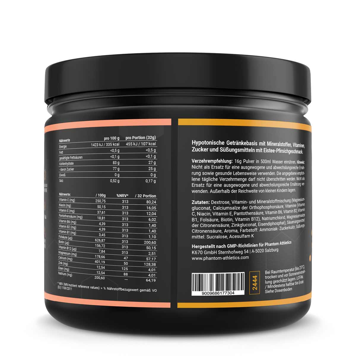 Das Phantom ISO FIT Nahrungsergänzungsmittel versorgt dich im Kampfsporttraining mit Allem was du benötigst. Jetzt mit leckerem Eistee-Pfirsich Geschmack. Mit hochwertigen Inhaltsstoffen.