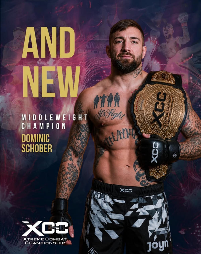 MMA-Fighter Dominic Schober als neuer Middleweight Champion bei der XCC 4