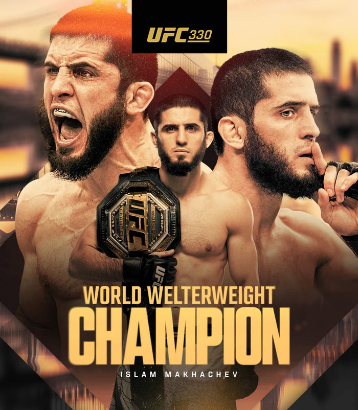 UFC-Fighter Islam Makhachev nach dem Sieg bei der UFC 330