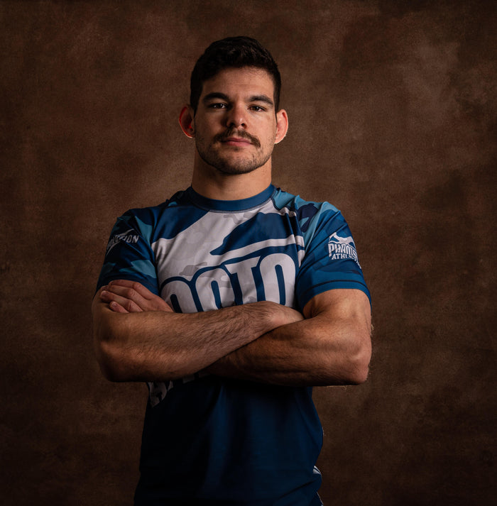 Brazilian Jiu-Jitsu (BJJ)-Fighter Paul Pietsch mit Phantom Athletics Rashguard