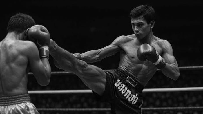 Muay Thai Fighter Samart Payakaroon während einem Kampf
