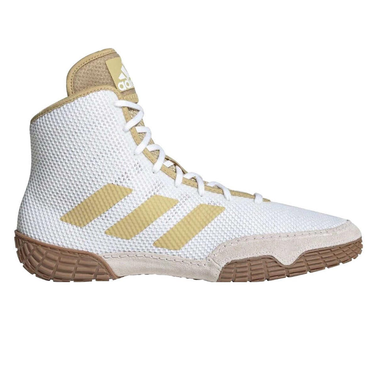 Phantom Athletics präsentiert die adidas Tech Fall 2 Wrestling‑Shoes in Weiß/Gold, ideal für intensives Wrestling‑ und Grappling‑Training. Die leichten Schuhe mit atmungsaktivem Mesh und griffiger Gummisohle bieten hervorragenden Halt auf der Matte und unterstützen schnelle, dynamische Bewegungen bei jedem Training.