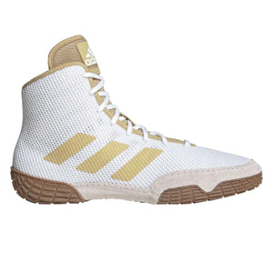 Phantom Athletics präsentiert die adidas Tech Fall 2 Wrestling‑Shoes in Weiß/Gold, ideal für intensives Wrestling‑ und Grappling‑Training. Die leichten Schuhe mit atmungsaktivem Mesh und griffiger Gummisohle bieten hervorragenden Halt auf der Matte und unterstützen schnelle, dynamische Bewegungen bei jedem Training.