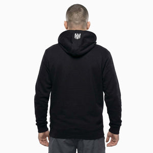 Stylischer Trainings‑Hoodie Phantom Athletics Germany Schwarz/Weiß mit athletischem Schnitt, ideal für Sparring, Fitness und Outdoor‑Workouts.