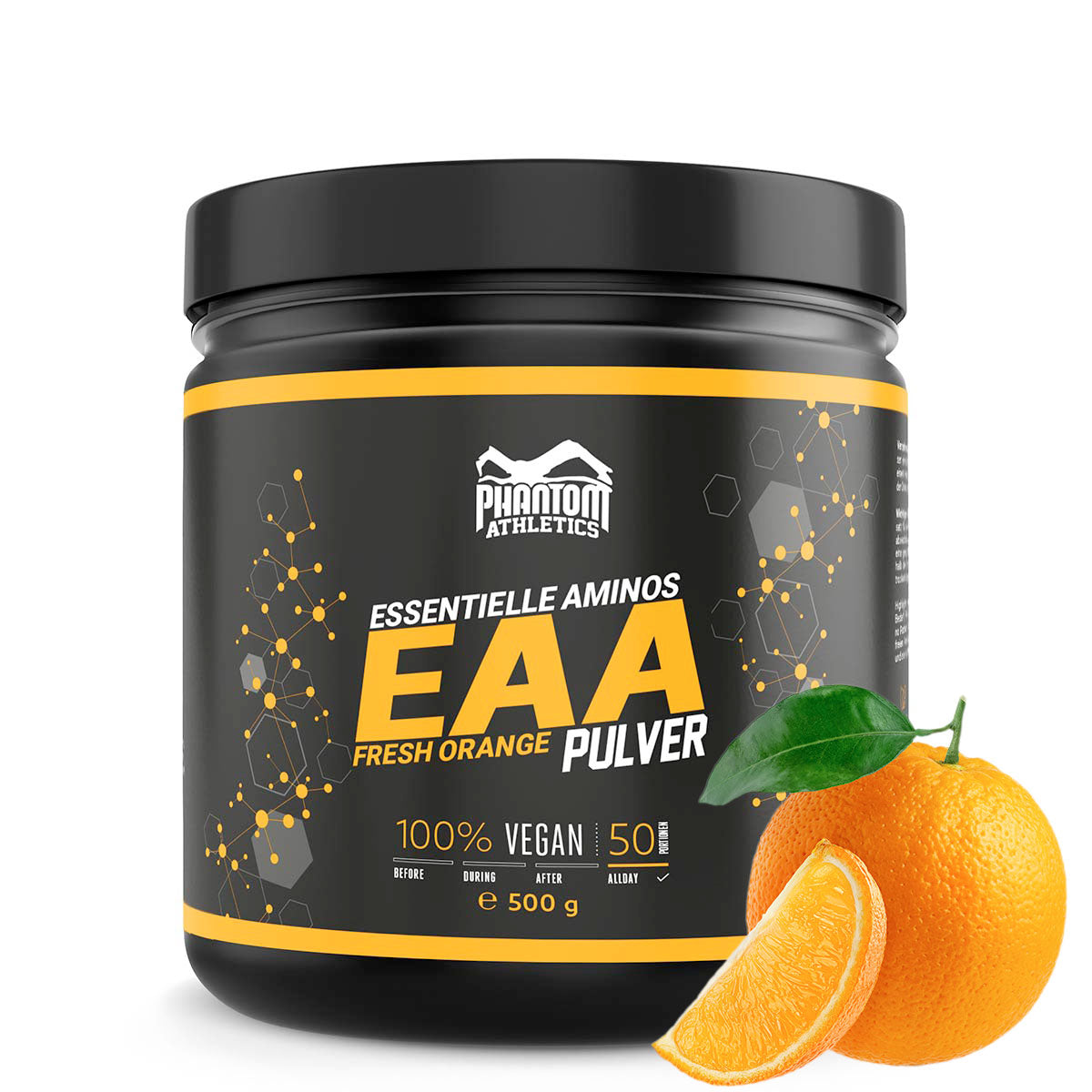 Phantom EAA – esszenciális aminosavak narancs ízzel. Az optimális ápolásért a harcművészetekben.