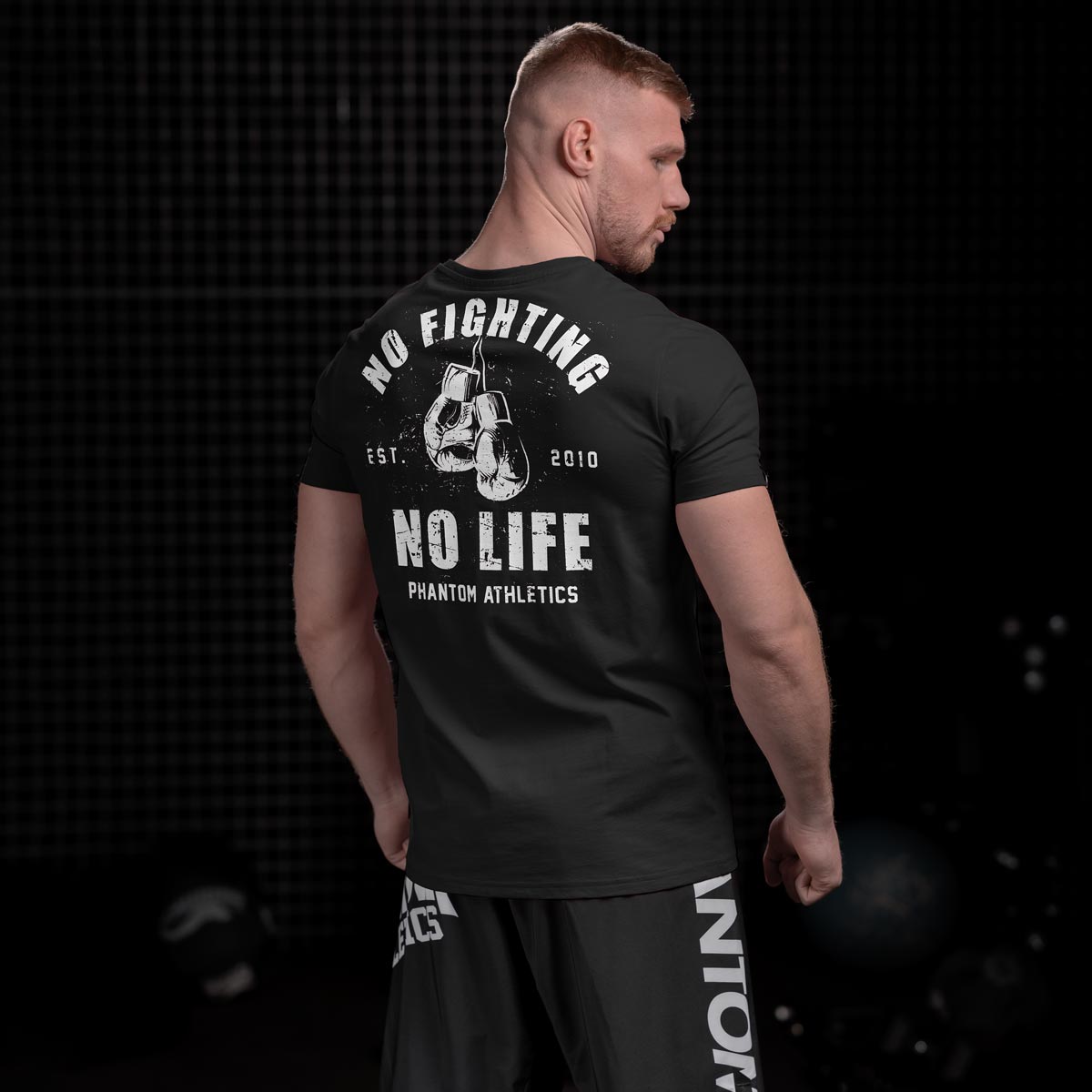 T-Shirt No Fighting / No Life - Schwarz