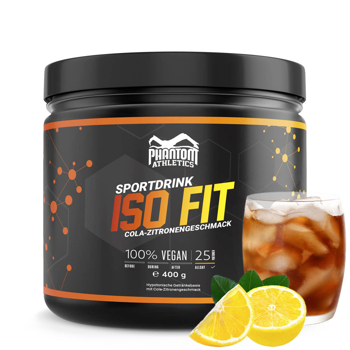 The Phantom ISO FIT nutritional supplement provides you with everything you need for martial arts training. Now with a delicious cola-lemon flavor.