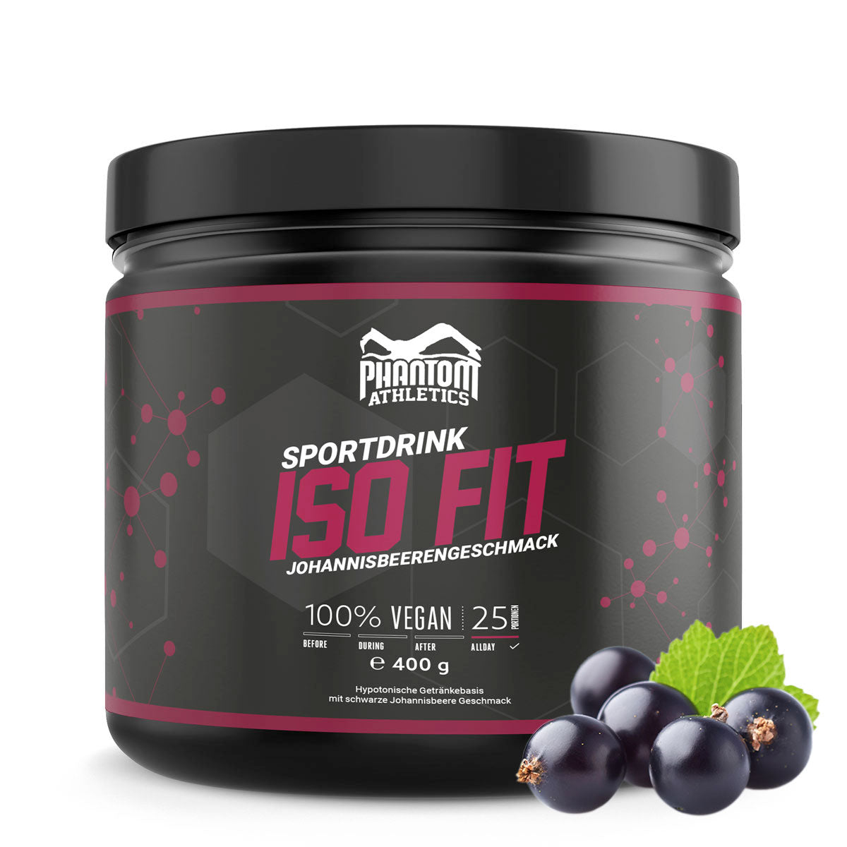 The Phantom ISO FIT nutritional supplement provides you with everything you need for martial arts training. Now with a delicious currant taste.