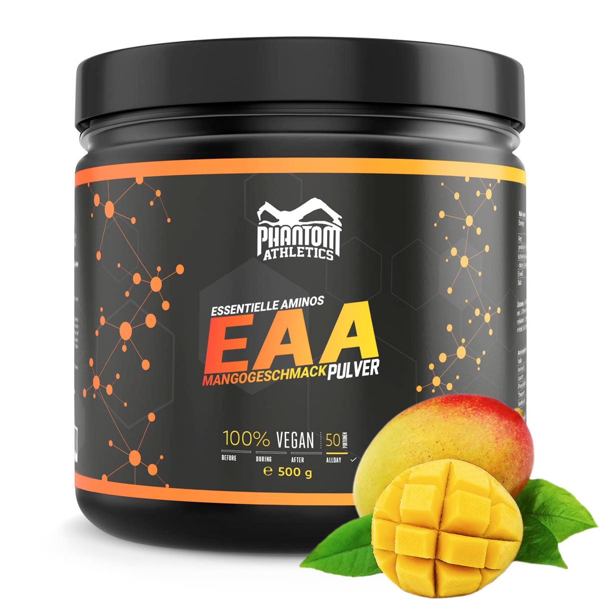 Phantom EAA - Essential Amino Acids with Mango Flavor. For optimal care in martial arts.