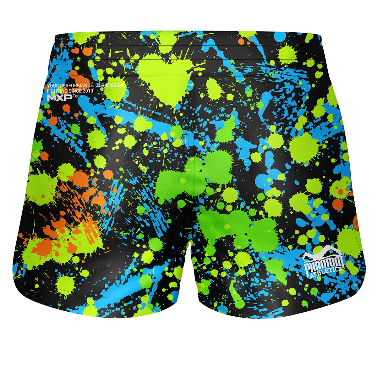 Kampfsport MMA Shorts FUSION Splatter Neon | Grappling Shorts - PHANTOM ...
