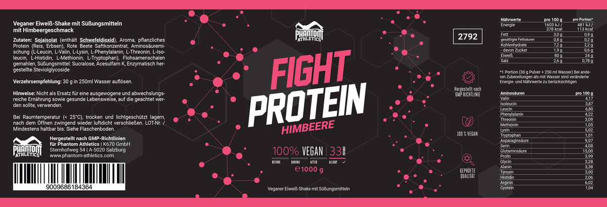 FIGHT Protein - Himbeere - 1000g