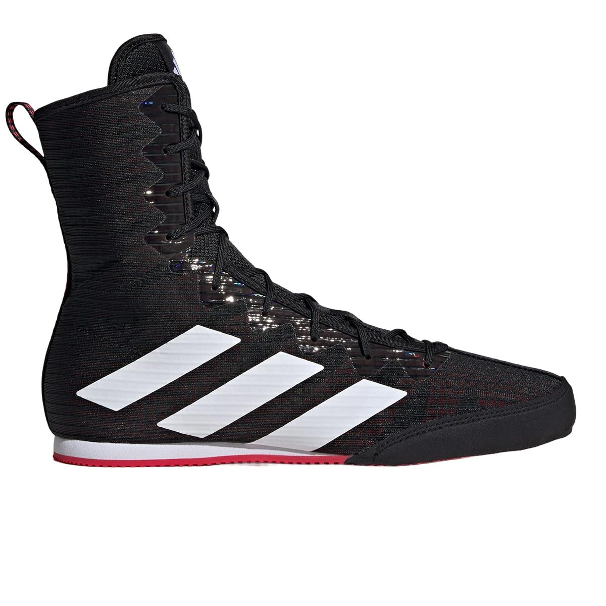 Leistungsstarke Boxschuhe „Box Hog 4“ von Adidas in Schwarz für Boxtraining, Sparring und Kampfsport. Bieten optimalen Halt, hohen Komfort und maximale Performance für Training und Wettkämpfe. Ideal für ambitionierte Boxer.