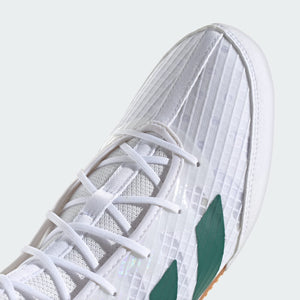 Hochwertige Boxschuhe von Adidas für ambitionierte Kampfsportler – die White/Green Variante der Box Hog 4 Serie überzeugt durch Stabilität, Komfort und Dynamik im Ring.