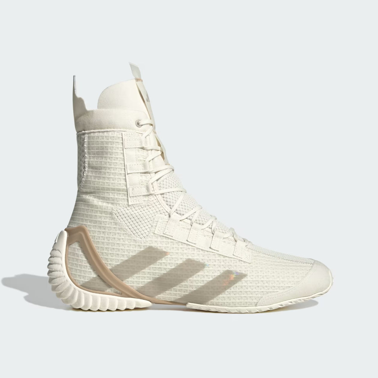 Adidas Speedex 23 Boxschuhe in Sand – ultraleichte Profi-Schuhe für maximale Geschwindigkeit und Präzision im Ring. Ideal für technisches Boxen, Wettkampf und intensives Training.