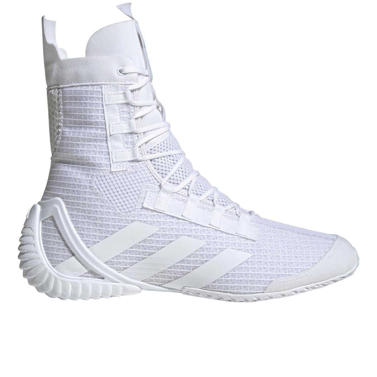 Leistungsstarke Boxschuhe „Speedex 23“ von Adidas in Weiß für Boxtraining, Sparring und Kampfsport. Bieten optimalen Halt, leichten Tragekomfort und maximale Performance für Training und Wettkämpfe. Ideal für ambitionierte Boxer.