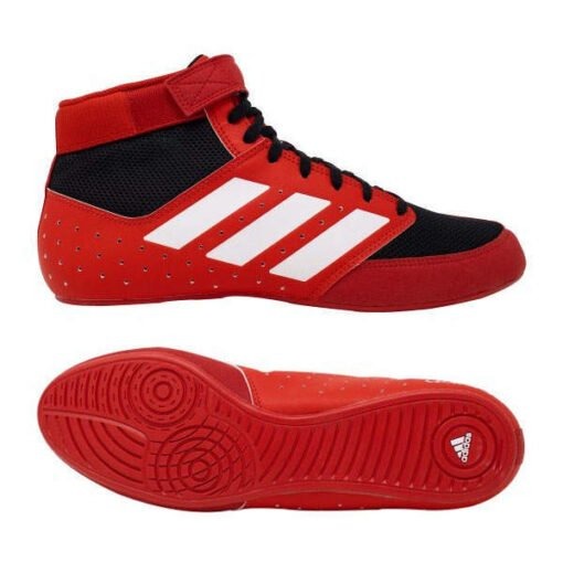 Chaussures de lutte adidas mat hog 2 - rouge/noir