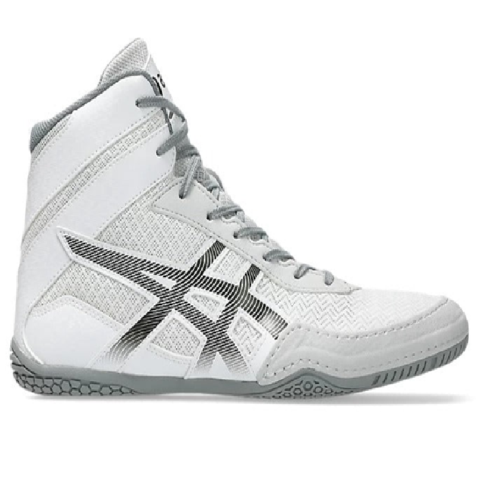 Diese weißen ASICS Matcontrol 3 Ringerschuhe bieten stabilen Halt und maximale Kontrolle für dein Ringer- oder Grappling-Training. Ideal für ambitionierte Kampfsportler.