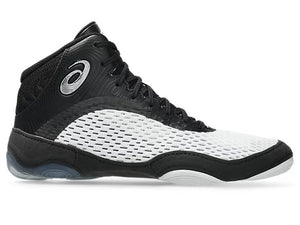 Weiße Asics Split Elite Wrestling-Schuhe – ideal für anspruchsvolle Trainingseinheiten und Wettkämpfe, bieten Stabilität und Flexibilität für Ringer und Kampfsportler.