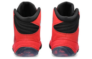 Rote Asics Split Elite Ringerschuhe – Entwickelt für Spitzenleistung, bietet dieser Schuh eine flexible Sohle und hervorragende Atmungsaktivität. Das leichte Material sorgt für Komfort und ermöglicht schnelle, präzise Bewegungen.