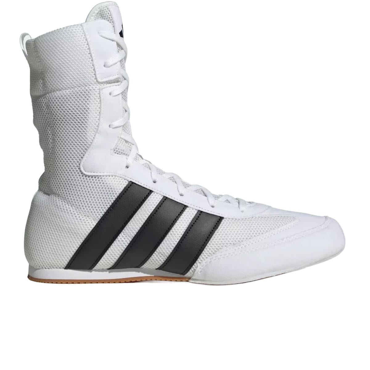 Die Adidas Box Hog Classic Boxschuhe in Weiß bieten optimale Performance für Boxen und Kampfsport. Sie unterstützen schnelle Footwork-Bewegungen, Stabilität und intensives Training im Gym sowie im Ring.