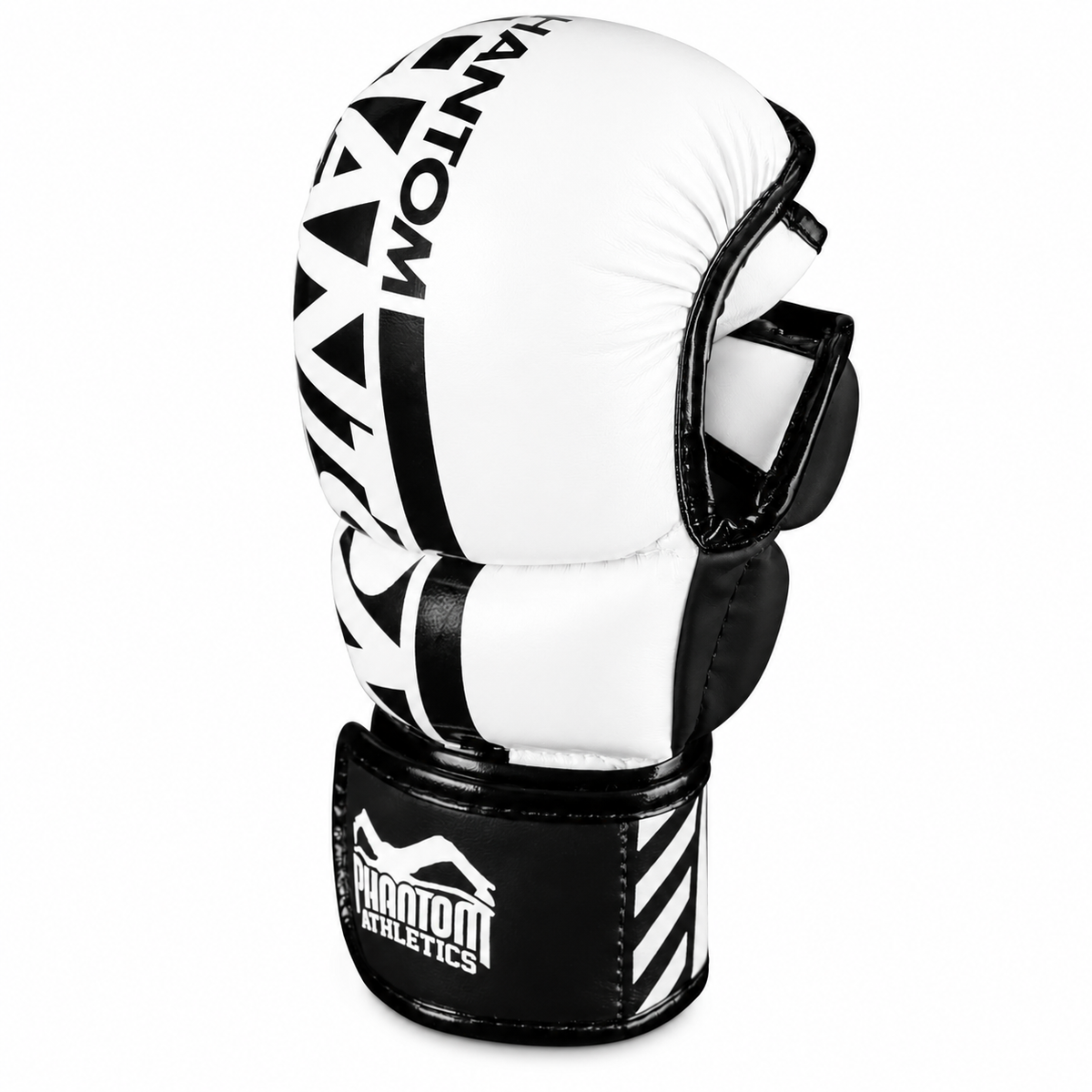 Mit den Apex Whiteout MMA Sparring Gloves von Phantom Athletics trainierst du kontrollierte Schläge und Techniken im MMA, Kickboxen und Sparring. Das ergonomische Design sorgt für Stabilität, Komfort und eine natürliche Handhaltung während intensiver Trainingseinheiten.