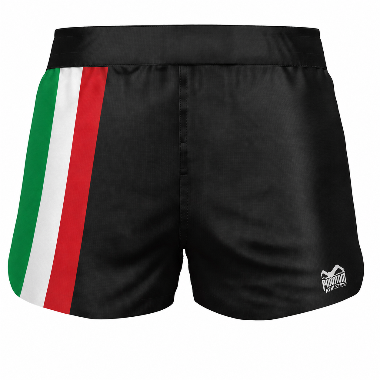 Die Phantom Athletics Fightshorts Fusion-R Team Italy wurden für maximale Performance im Kampfsport entwickelt und bieten volle Bewegungsfreiheit bei intensivem MMA-, Grappling- und Muay-Thai-Training. Das ultraleichte Ripstop-Material sorgt für hohen Komfort, Strapazierfähigkeit und sicheren Halt bei jeder Trainingseinheit.