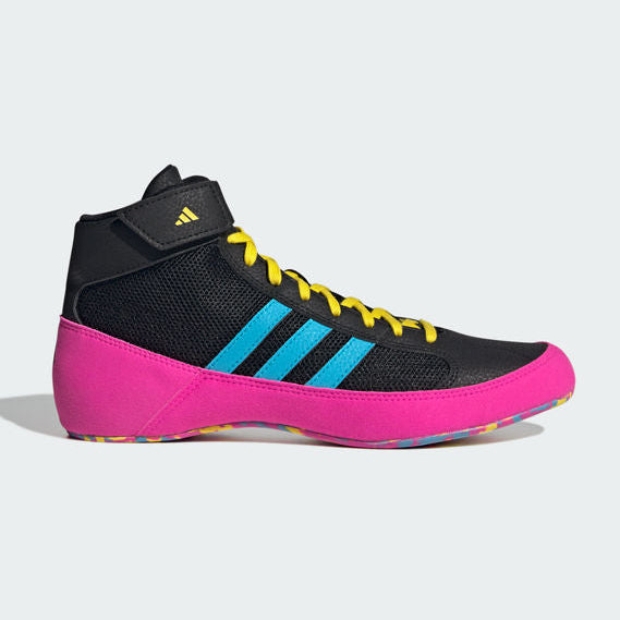 adidas Havoc Ringerschuhe in Schwarz und Pink – ideal für Ringen, Grappling und MMA Training. Leichtes, atmungsaktives Design für maximale Beweglichkeit.