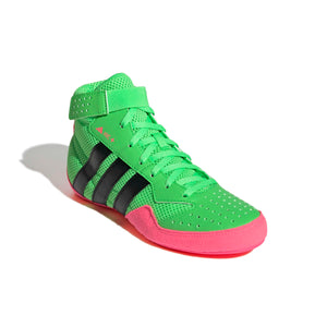 Kinder Ringerschuhe Adidas Havoc Plus - Grün/Schwarz/Pink