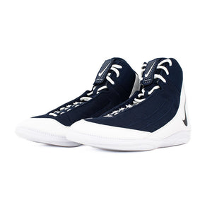 Nike Inflict 4 White/Navy Ringerschuhe – Premium‑Qualität für Kampfsportler im MMA, Jiu‑Jitsu und Wrestling mit stilvollem Design.
