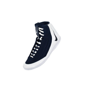 Premium Ringerschuhe Nike Inflict 4 White/Navy – perfekt für Sparring, Training und Wettkampf im Kampfsport‑Bereich.