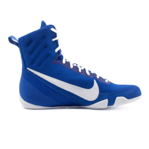 Die Nike Machomai 3 Boxschuhe Blau sind ultraleichte Wettkampfschuhe mit atmungsaktivem Mesh für maximale Geschwindigkeit und Komfort im Ring.