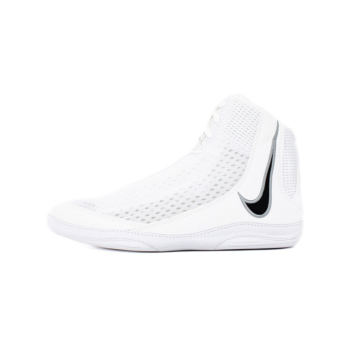 Ob Sparring oder Wettkampf – die weißen Nike Inflict 4 Ringerschuhe liefern Grip und Stabilität auf höchstem Niveau. Ideal für Kampfsportarten wie Ringen, MMA und Grappling.