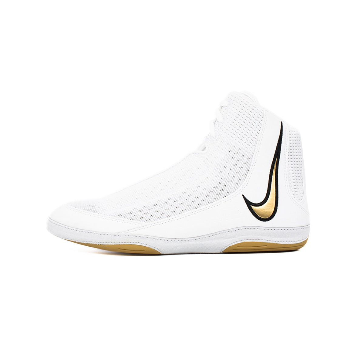 Die Nike Inflict 4 in Weiß/Gold vereinen hochwertige Verarbeitung und technisch durchdachte Features. Ideal für Kampfsportarten wie MMA, Jiu-Jitsu oder Ringen, wenn es auf Beweglichkeit, Grip und Stabilität ankommt.