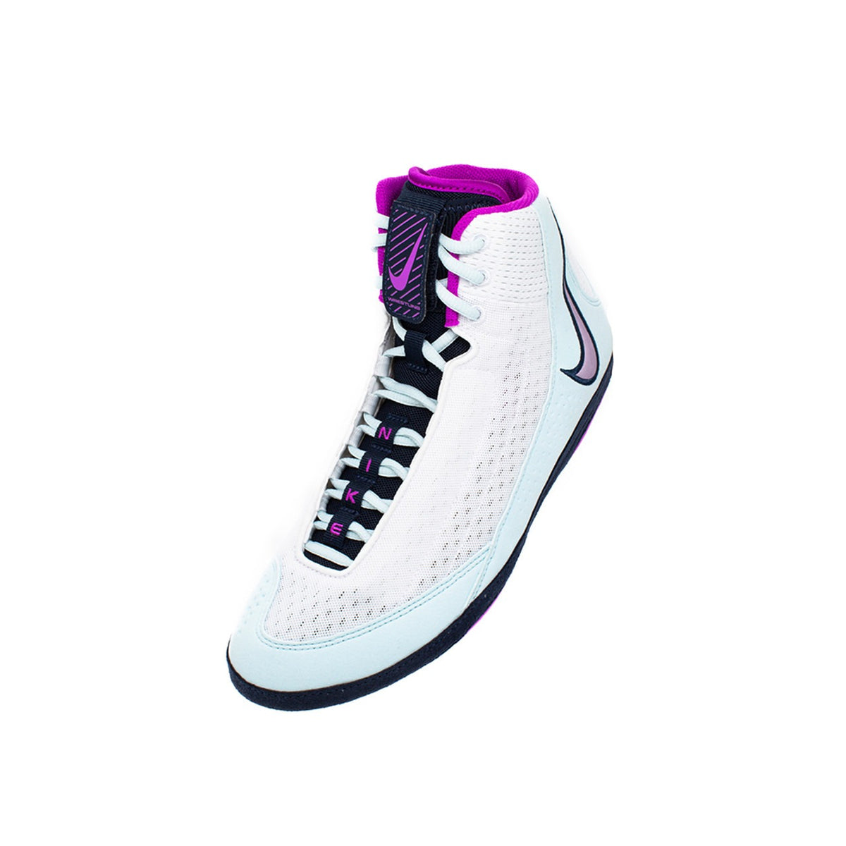 Als hochwertige Kampfsportmarke liefert Nike mit den Inflict 4 Ringerschuhen in Weiß/Lila komfortable Performance und hervorragende Traktion. Optimal für MMA, Grappling und Jiu-Jitsu – leicht, stabil und zuverlässig.