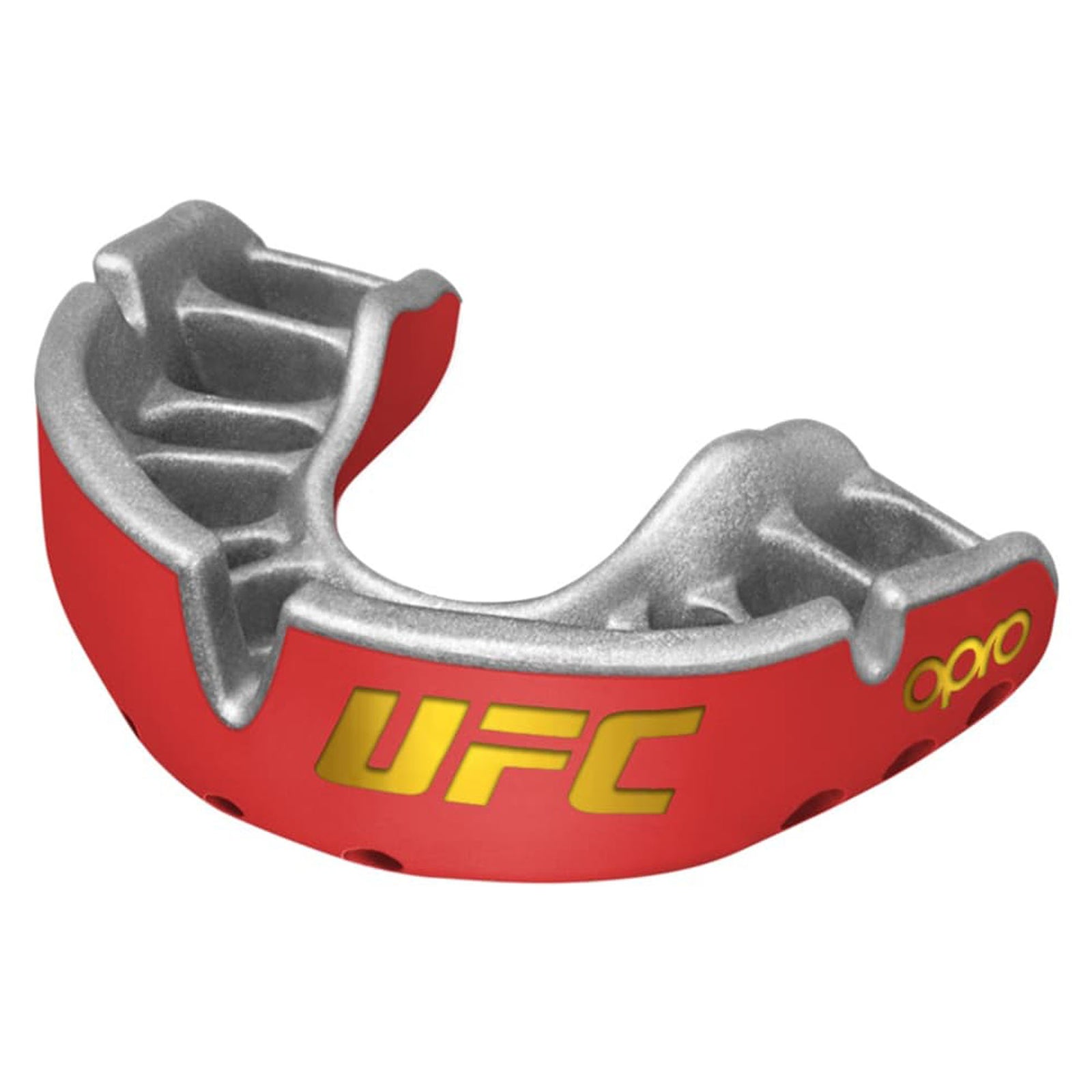 Der OPRO UFC Gold Level Zahnschutz in Rot-Silber bietet optimalen Schutz für Zähne und Kiefer bei intensiven Kampfsporteinheiten. Ideal für MMA, Boxen und Muay Thai – mit individuell anpassbarem Sitz für maximale Sicherheit.