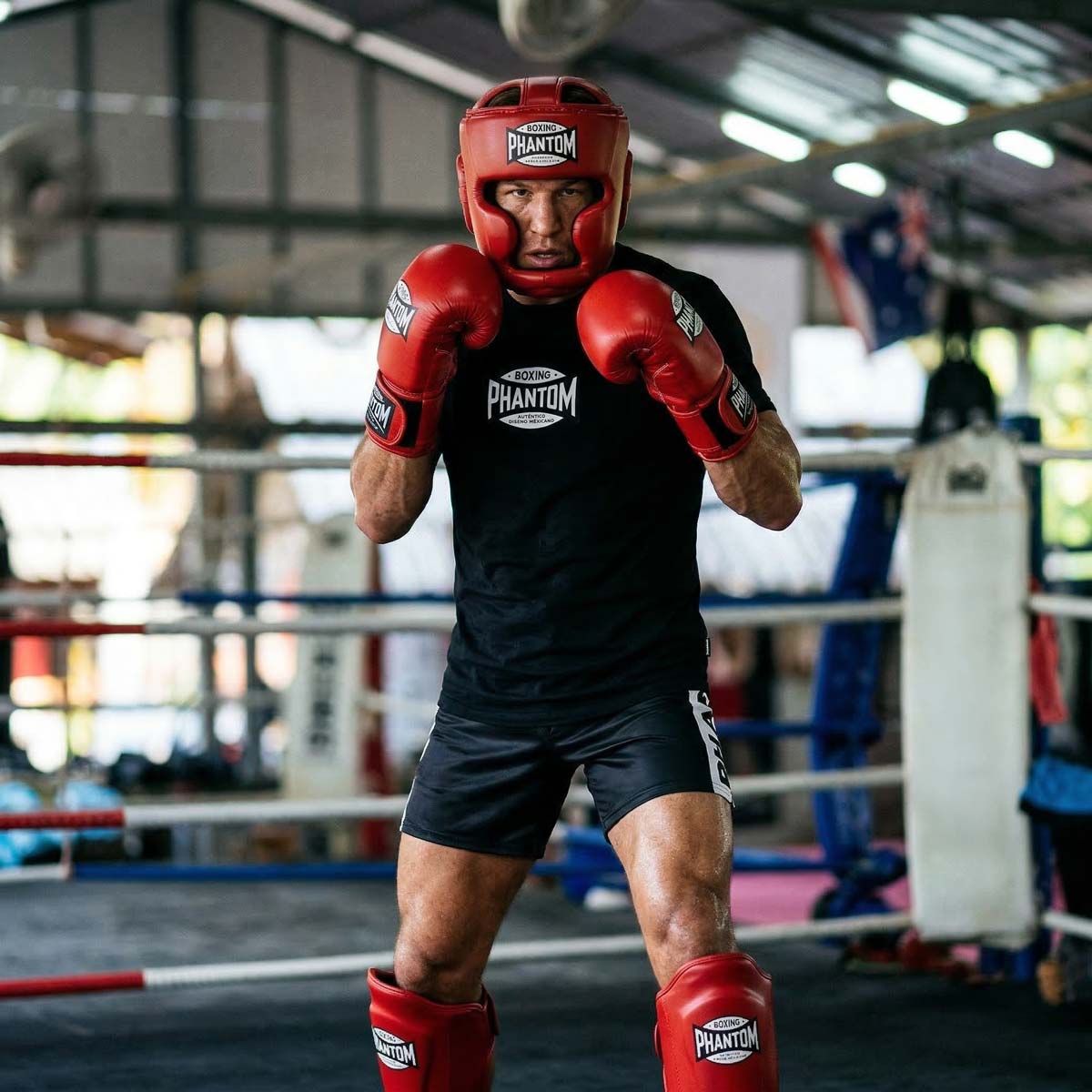 Das Phantom Athletics T-Shirt Mexico in Schwarz bringt authentischen Kampfsport-Style aus der mexikanischen Boxszene direkt in dein Training. Der markante Frontprint und die athletische Passform machen es ideal für MMA, Boxen und Kickboxen im Gym und Alltag.