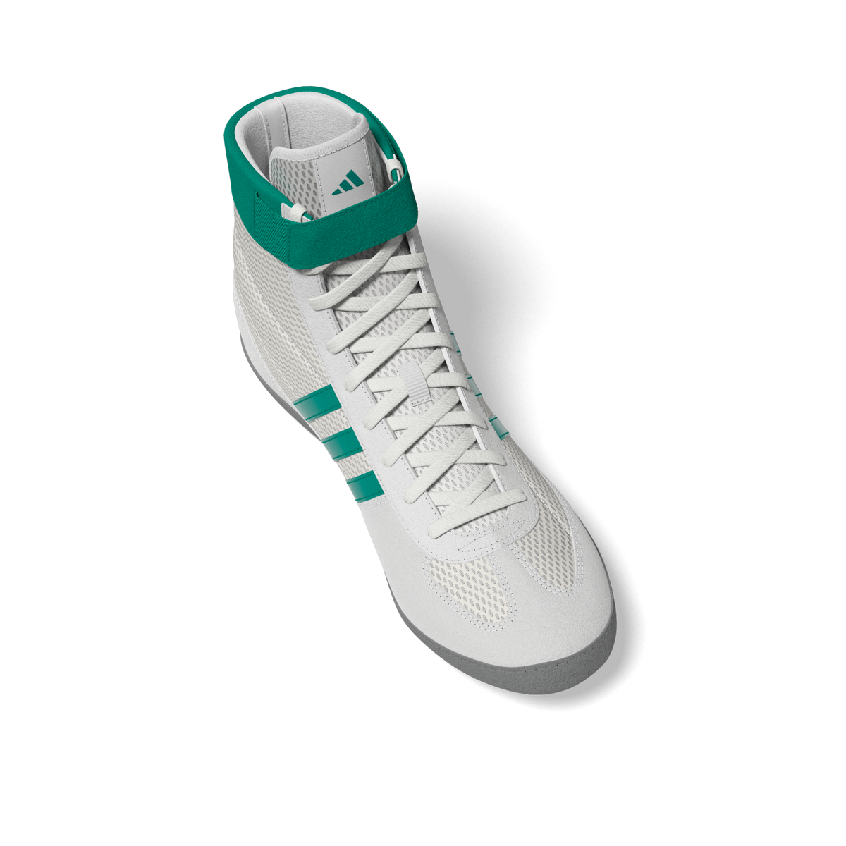 Adidas Combat Speed 4 in Weiß und Grün – optimale Wahl für MMA-Kämpfer, die beim Sparring und Wettkampf höchste Stabilität benötigen.