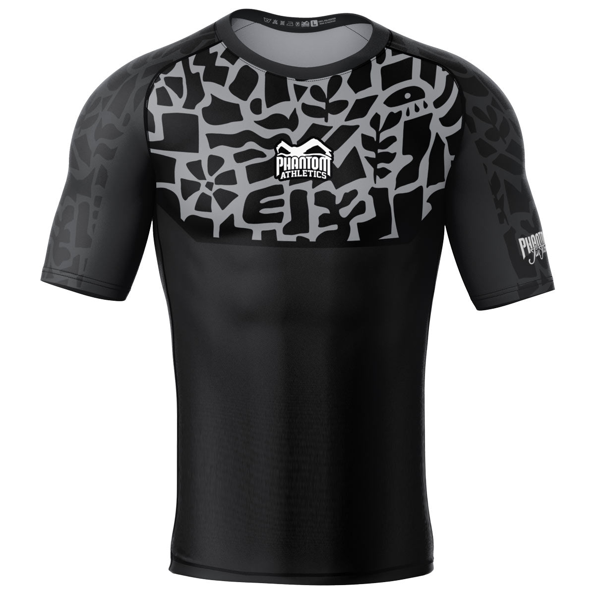 Hochwertiges Rashguard von Phantom Athletics im Groundgame-Design, ideal für MMA, Grappling und BJJ. Eng anliegendes, atmungsaktives Material bietet optimalen Schutz und Bewegungsfreiheit.