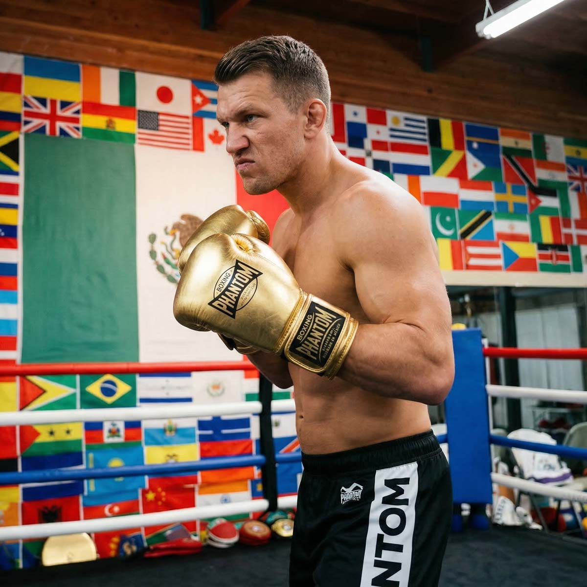 Die Phantom Athletics Boxhandschuhe Mexico Gold sind ein hochwertiges Equipment für Sparring, Techniktraining und Wettkampf im Kampfsport. Mit optimaler Dämpfung und sicherem Sitz unterstützen sie dich bei intensiven MMA- und Boxeinheiten auf höchstem Niveau.