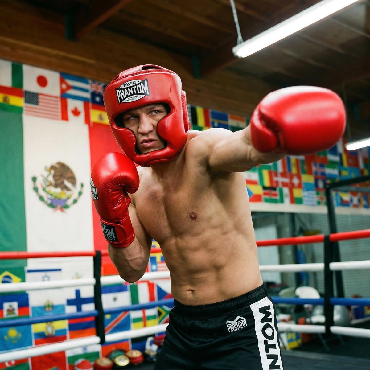 handschuh über kopf Profi Box Kopfschutz MEXICO Full | MMA & Muay Thai Boxing