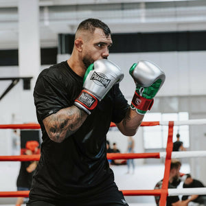 Phantom Athletics Boxhandschuhe Mexico Silver – edles Silber-Design für Qualität im Boxtraining und Kampfsport.