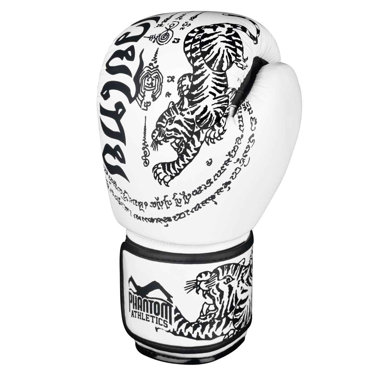 Phantom Muay Thai Boxhandschuh Links in Weiss.