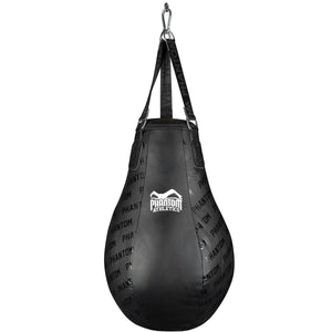 Der gefüllte Teardrop Boxsack von Phantom Athletics eignet sich perfekt für das Training von Kniestößen, Haken und Clinch-Techniken – ideal für Muay Thai, MMA und Kickboxen. Die Tropfenform ermöglicht dynamische Bewegungsabläufe im Kampfsport.