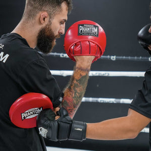 Phantom Athletics Focus Pads „Mexico Red“ – hochwertige Trainingspratzen im klassischen Mexiko-Design für präzises Schlagkombinationstraining.