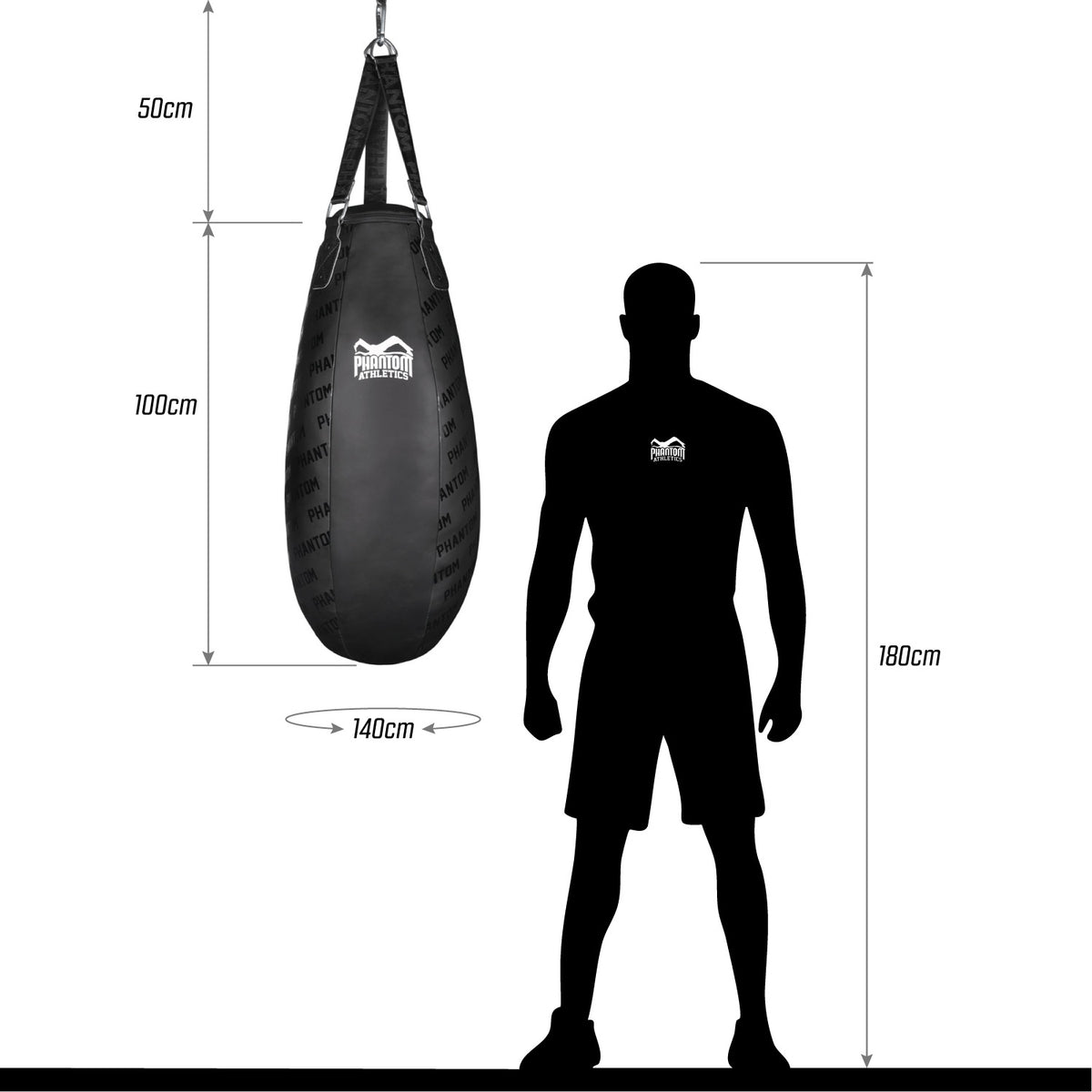 Mit dem Bodyshot Boxsack von Phantom Athletics trainierst du präzise Bodyshots, Aufwärtshaken und Körpertreffer. Robuste Materialien und eine stabile Aufhängung garantieren langlebige Performance im Gym oder Home Gym.
