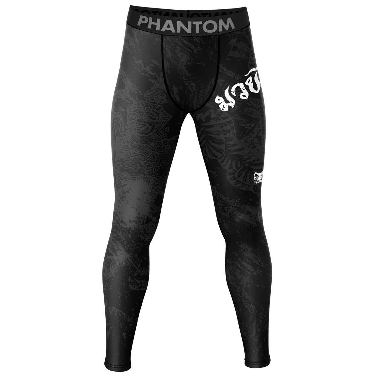 Legginsy kompresyjne Phantom w stylu Muay Thai, przeznaczone do treningów i zawodów sztuk walki. Charakteryzuje się tajskim designem i grafiką Sak Yant.